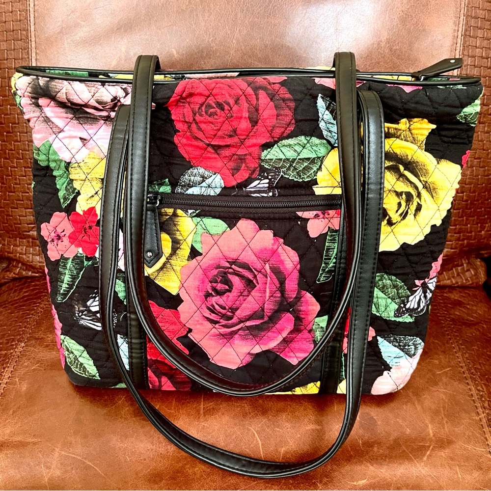 Vera Bradley Havana Rose Collection Super Spacious Tote / Shoulder Bag - Picture 10 of 14